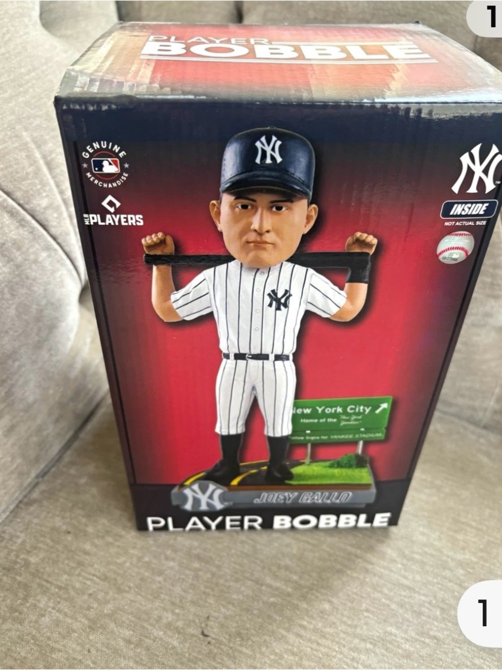 The Players MLB New York Yankees Joey Gallo Resin Bobblehead - White Pinstripe